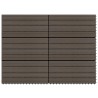 Carreau de terrasse 6 pcs Marron foncé 60 x 30 cm WPC 542993542993