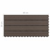 Carreau de terrasse 6 pcs Marron foncé 60 x 30 cm WPC 542993542993