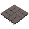 Carreau de terrasse 11 pcs Marron foncé 30 x 30 cm WPC 542995542995
