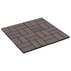 Carreau de terrasse 11 pcs Marron foncé 30 x 30 cm WPC 542995542995