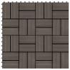 Carreau de terrasse 11 pcs Marron foncé 30 x 30 cm WPC 542995542995