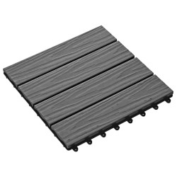 Carreau de terrasse Design 3D 11 pcs Gris 30 x 30 cm WPC 542996542996