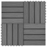 Carreau de terrasse Design 3D 11 pcs Gris 30 x 30 cm WPC 542996542996