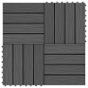 Carreau de terrasse Design 3D 11 pcs Noir 30 x 30 cm WPC 542997542997