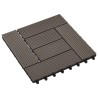 Carreau de terrasse 11 pcs Marron foncé 30 x 30 cm WPC 542999542999