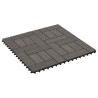 Carreau de terrasse 11 pcs Marron foncé 30 x 30 cm WPC 542999542999