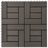Carreau de terrasse 11 pcs Marron foncé 30 x 30 cm WPC 542999542999