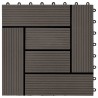 Carreau de terrasse 11 pcs Marron foncé 30 x 30 cm WPC 542999542999
