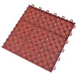 Carreau de terrasse 10 pcs Rouge 30,5 x 30,5 x 2,2 cm 543000543000
