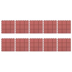 Carreau de terrasse 10 pcs Rouge 30,5 x 30,5 x 2,2 cm 543000543000