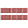 Carreau de terrasse 10 pcs Rouge 30,5 x 30,5 x 2,2 cm 543000543000
