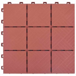 Carreau de terrasse 10 pcs Rouge 30,5 x 30,5 x 2,2 cm 543000543000