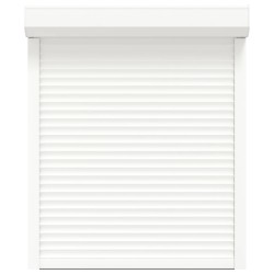 Store Roulant Blanc 100 x 130 cm Aluminium et Polyuréthane 543005543005