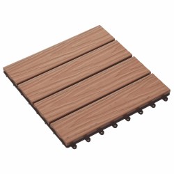 Carreau de terrasse 11 pcs Marron Clair 30 x 30 cm WPC 543006543006