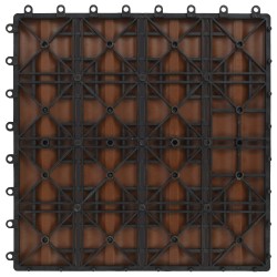 Carreau de terrasse 11 pcs Marron Clair 30 x 30 cm WPC 543006543006