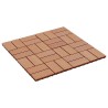 Carreau de terrasse 11 pcs Teck 30 x 30 cm WPC 543007543007