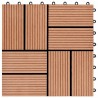 Carreau de terrasse 11 pcs Teck 30 x 30 cm WPC 543007543007