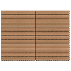 Carreau de terrasse 6 pcs Marron 60 x 30 cm WPC 543008543008