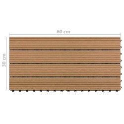 Carreau de terrasse 6 pcs Marron 60 x 30 cm WPC 543008543008