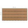 Carreau de terrasse 6 pcs Marron 60 x 30 cm WPC 543008543008
