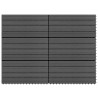 Carreau de terrasse 6 pcs Noir 60 x 30 cm WPC 543010543010