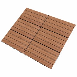 Carreau de terrasse 6 pcs Marron 60 x 30 cm WPC 543011543011