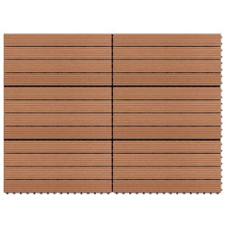 Carreau de terrasse 6 pcs Marron 60 x 30 cm WPC 543011543011