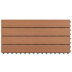 Carreau de terrasse 6 pcs Marron 60 x 30 cm WPC 543011543011