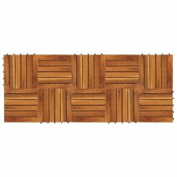 Carreau de terrasse 10 pcs Marron 30 x 30 cm Bois d'acacia 543012543012