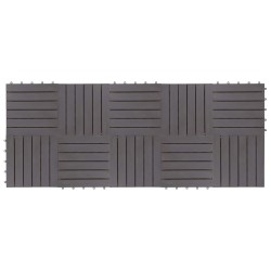 Carreau de terrasse 10 pcs Gris 30 x 30 cm Bois d'acacia 543014543014