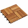 Carreau de terrasse 10 pcs Marron 30 x 30 cm Bois d'acacia 543016543016