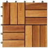 Carreau de terrasse 10 pcs Marron 30 x 30 cm Bois d'acacia 543016543016