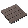 Carreau de terrasse 11 pcs Marron foncé 30 x 30 cm WPC 543017543017