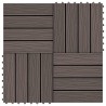 Carreau de terrasse 11 pcs Marron foncé 30 x 30 cm WPC 543017543017