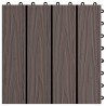 Carreau de terrasse 11 pcs Marron foncé 30 x 30 cm WPC 543017543017