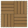 Carreau de terrasse Design 3D 11 pcs Teck 30 x 30 cm WPC 543018543018