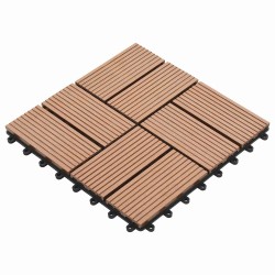 Carreau de terrasse 11 pcs Marron 30 x 30 cm WPC 543019543019
