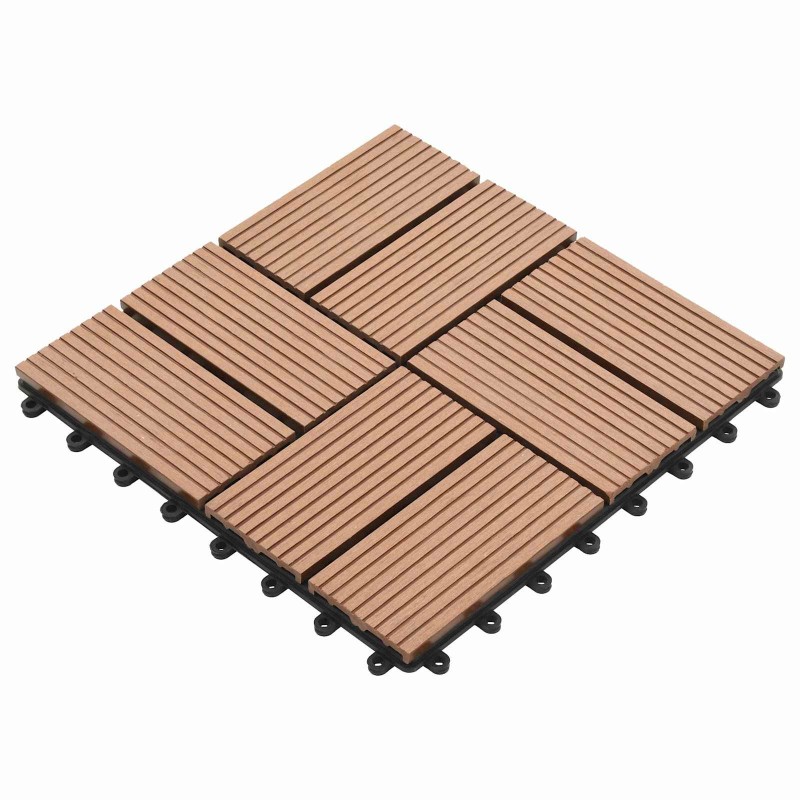 Carreau de terrasse 11 pcs Marron 30 x 30 cm WPC 543019543019