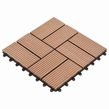 Carreau de terrasse 11 pcs Marron 30 x 30 cm WPC 543019543019