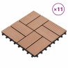 Carreau de terrasse 11 pcs Marron 30 x 30 cm WPC 543019543019