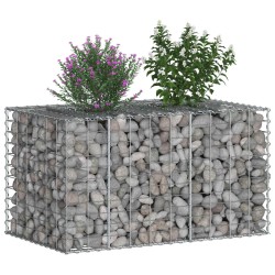 Lit surélevé gabion Argenté 100 x 60 x 55 cm Acier galvanisé 543024543024