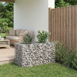Lit surélevé gabion Argenté 100 x 60 x 55 cm Acier galvanisé 543024543024