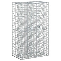 Lit surélevé gabion Argenté 90 x 50 x 150 cm Acier galvanisé 543028543028