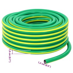 Tuyau de jardin 5 couches Vert et jaune 1 / 2'' 100 m PVC 543032543032