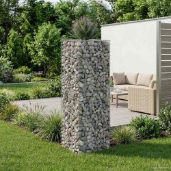 Lit surélevé gabion Argenté 50 x 50 x 150 cm Acier galvanisé 543034543034