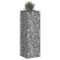 Lit surélevé gabion Argenté 50 x 50 x 150 cm Acier galvanisé 543034543034