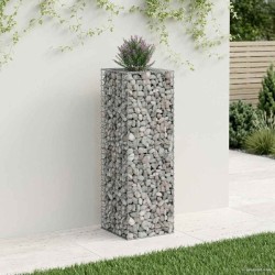 Lit surélevé gabion Argenté 50 x 50 x 150 cm Acier galvanisé 543034543034