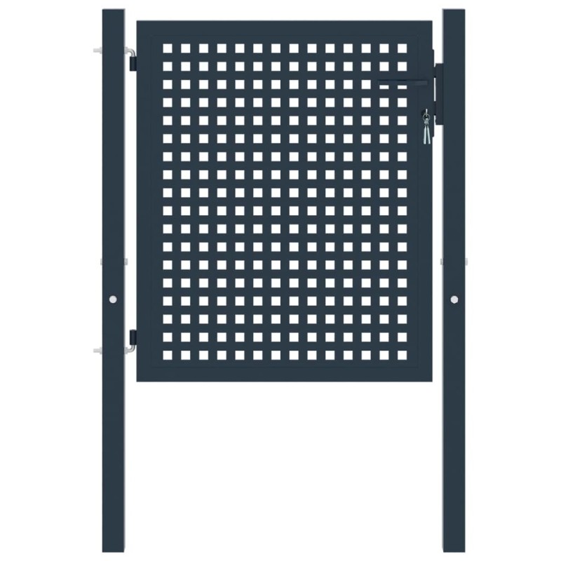 Portail de clôture Anthracite 102x75 cm Acier 543036543036