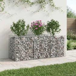 Lit surélevé gabion Argenté 150 x 50 x 60 cm Acier galvanisé 543038543038