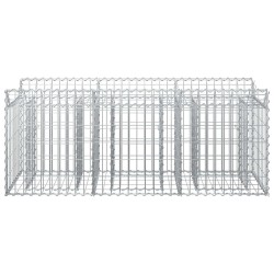 Lit surélevé gabion Argenté 150 x 50 x 60 cm Acier galvanisé 543038543038
